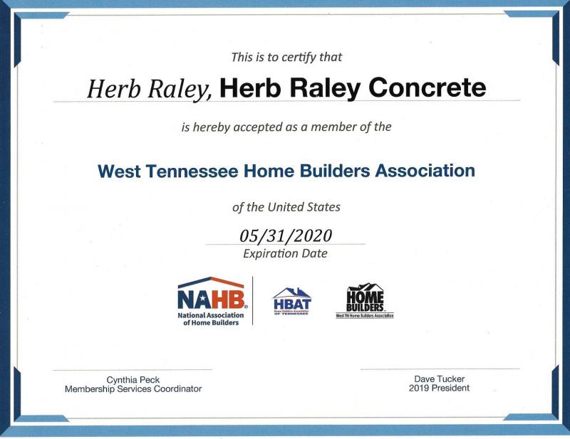 home builder certificate